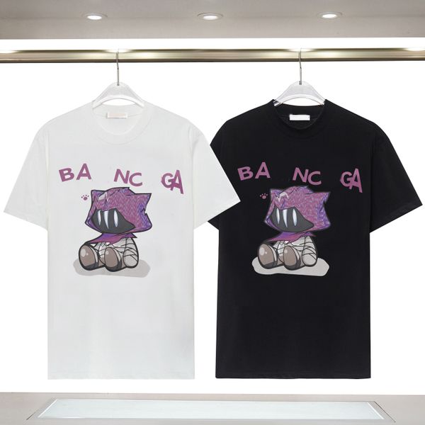 

fashion 23 spring/summer new letter pattern round neck short sleeve t trend t-shirt quality exquisite printed men and women, White