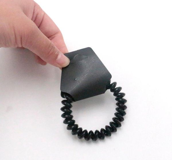 

fashionable 200 pieces of 45x95 cm black plastic paper card hanging bracelet necklace rubber band display multipurpose1635882