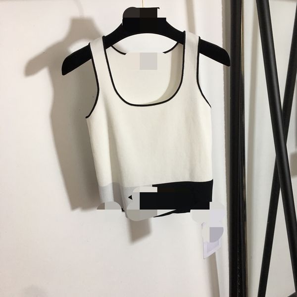 

812 2023 autumn brand same style sweater sleeveless crew neck pullover fashion womens clothes womens 20212132, White;black