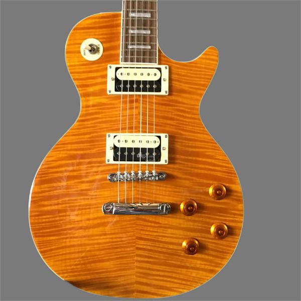 

electric guitar with flame beige pickup, support for customization