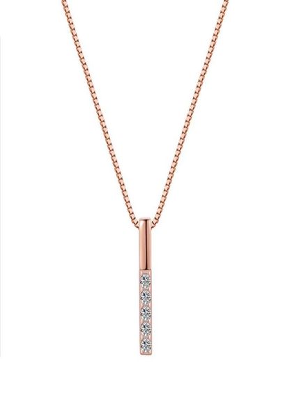 

luxury word zircon clavicle chain female simple temperament necklace women personality rectangular pendant japanese and korean stu5055232, Silver