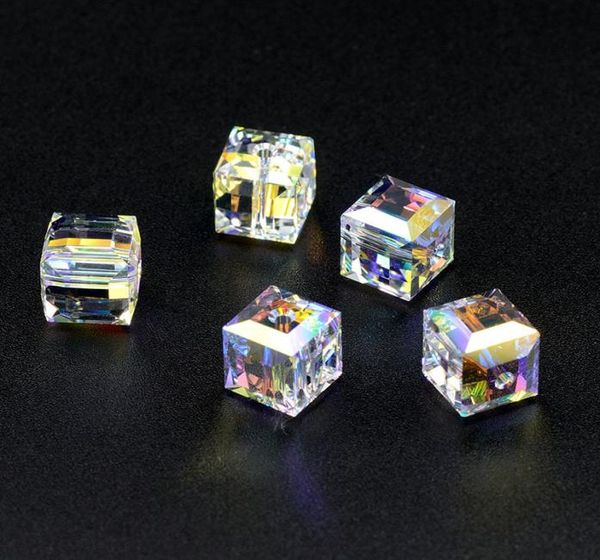 

highlight austrian crystal bead diy jewelry 410mm crystal bead loose beads ab color diy stud earrings bracelets pendants8763597, Black