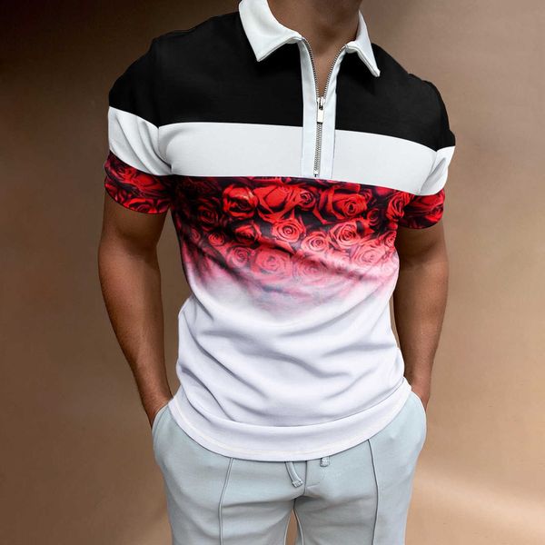 

new casual short sleeve 3d graphic summer day t-shirt, White;black