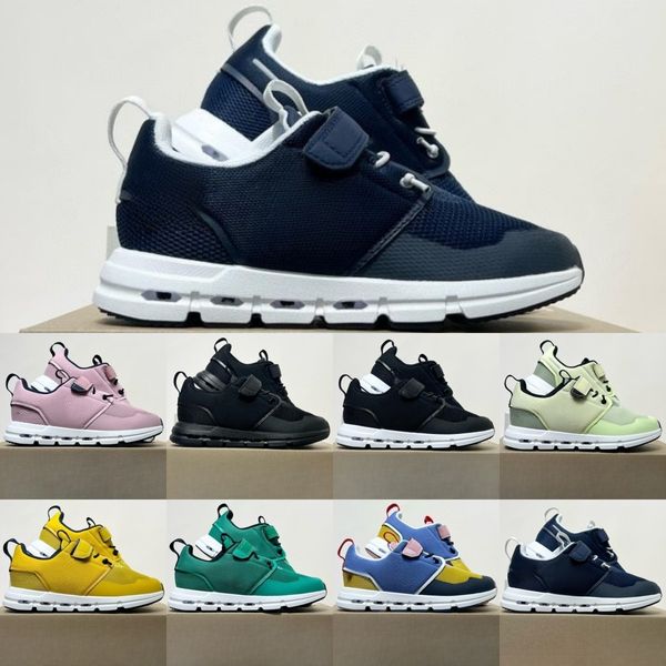 

kids shoes on running cloud toddler sneakers casual boys girls kid federer boys girls youth tennis trainers black yellow pink white runner s, Black;red
