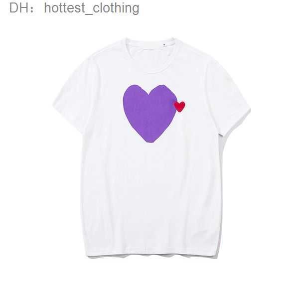 

cdgs commedesgarcons shirt summer mens t-shirts play t shirt commes short sleeve womens des badge garcons embroidery heart red 3 wpap, White;black