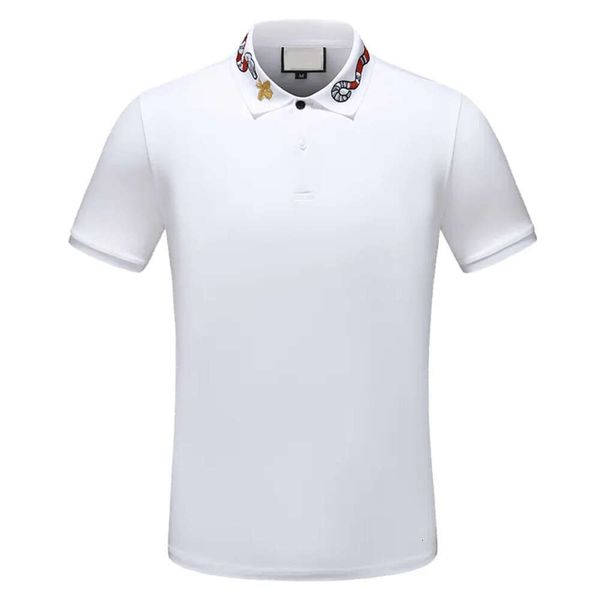 

2019 designer stripe polo shirt t shirts snake polos bee floral embroidery mens high street fashion horse polo t-shirt, White;black