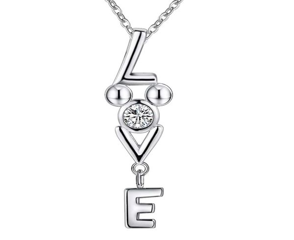 

whole 925 sterling silver plated love pendant necklace with zircon fashion romance valentine039s day gift jewelry for women4492842