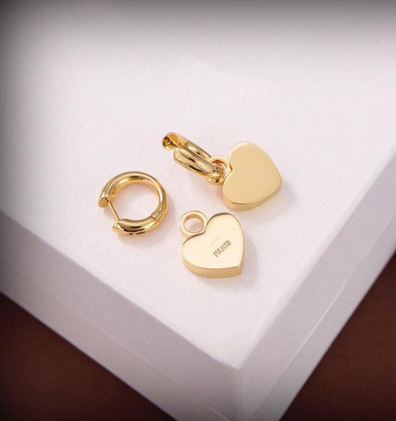 

2022 designer b stud metal earrings female plain ring earrings hoop earings paris highend luxury6728065, Golden;silver