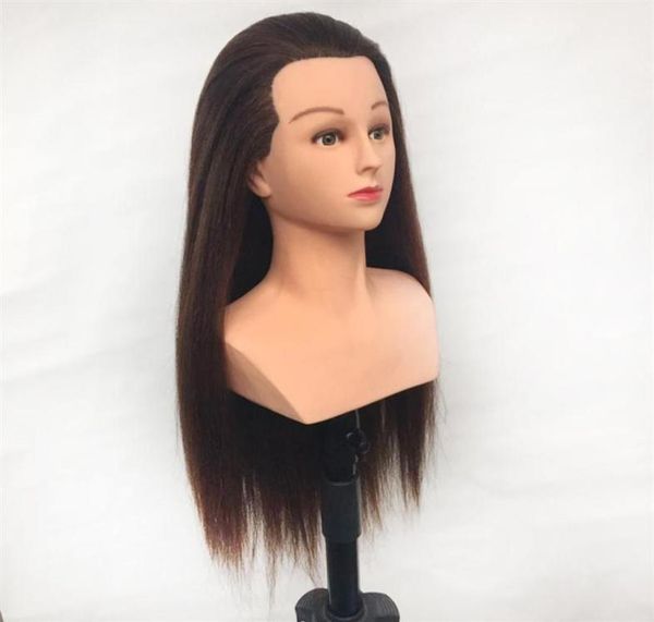 

mannequin shoulder 60cm 220 mixed with fiber hair training head shoulder177h5886958, White