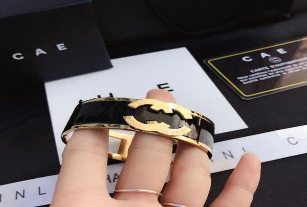 

popular brand gold bangle famous designer bracelet fashion circle couple love bracelet luxury jewelry party birthday accessories g6757144, Black