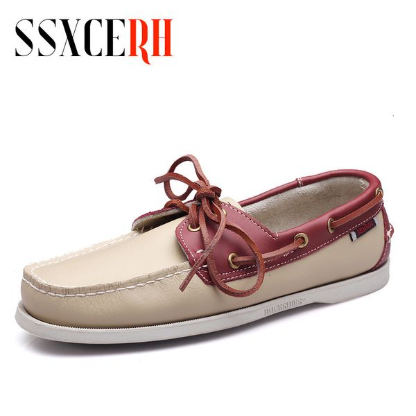 

dress shoes big size 45 loafers men shoes genuine leather driving shoes retro fashion flats docksides boat shoes classic men designer shoe 2, Black