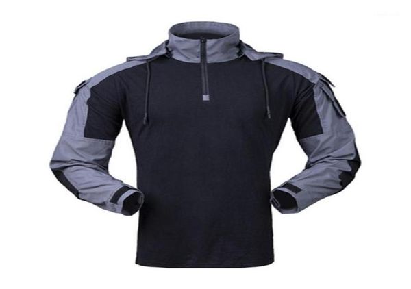 

tactical tshirts hoody camouflage army jackets men shirts hunting clothes outdoor combat shirt soldier1231z2886697, Gray;blue