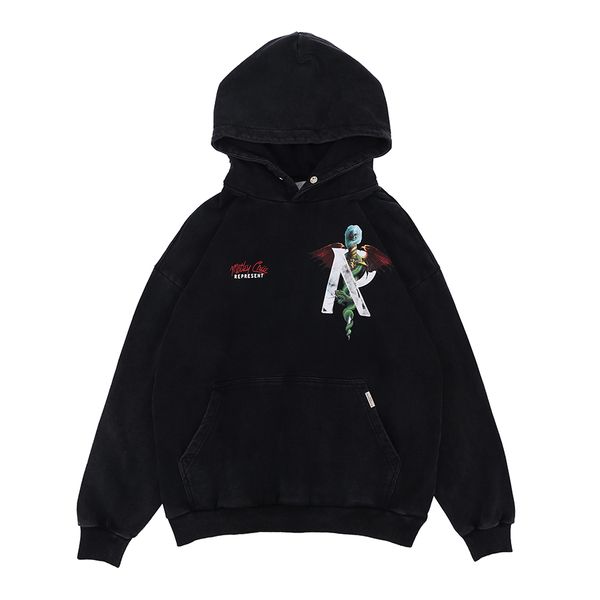 

superior sweatshirts hoodies mens wash black printed oversized eur us size fleece men's hip hop hoodie cotton sweatshirt white real pic, Black;brown