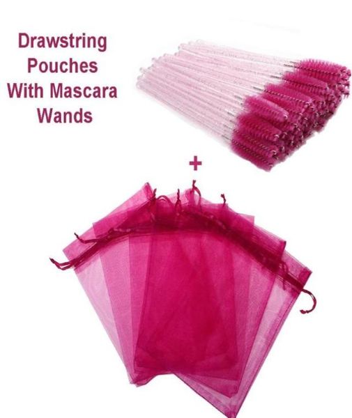 

eyelash packaging drawstring pouches organza bag creative eyelashes package idea with disposable diamond mascara wands whole9024162