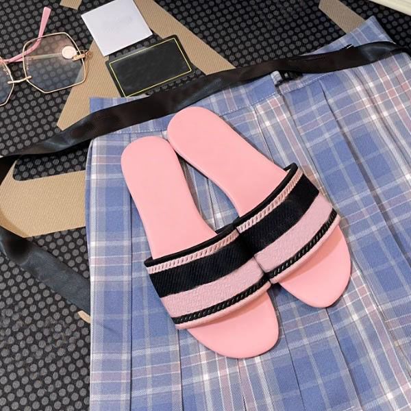 

women beach flat sandals luxury ladies flip flops designer canvas casual shoes slippers, Black