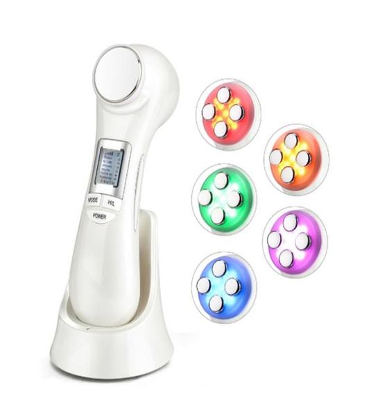 

6 in 1 led rf pon therapy facial lift machine skin rejuvenation face vibration massager ion microcurrent mesotherapy device3018154