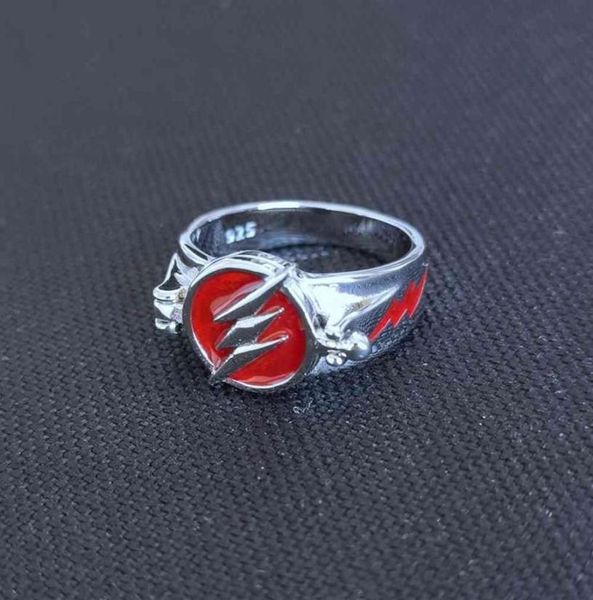 

925 sterling silver the flash ring open cover superhero ring jewelry k722259m8202252, Slivery;golden