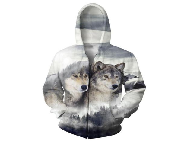 

jaycosin snow mountain snow wolf z pocket hooded sweatshirt 3d digital print men039s and women039s long sleeve new hoodie1320541, Black