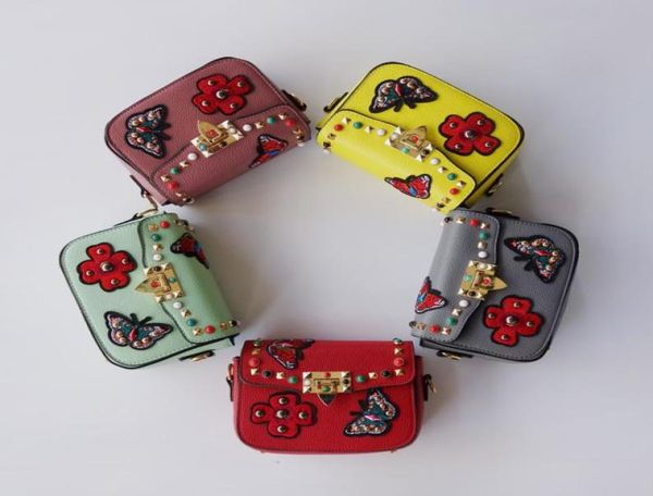 

designer leather bag for kid girl purse fashion handbags baby stylish tote women mini handbag brand teenage girls shoulder bags ki4751615, White