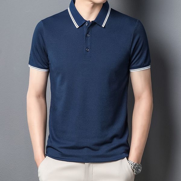 

mens polos summer luxury business polo shirts men brand lapel casual fashion short sleeve designer clothing 230815, White;black