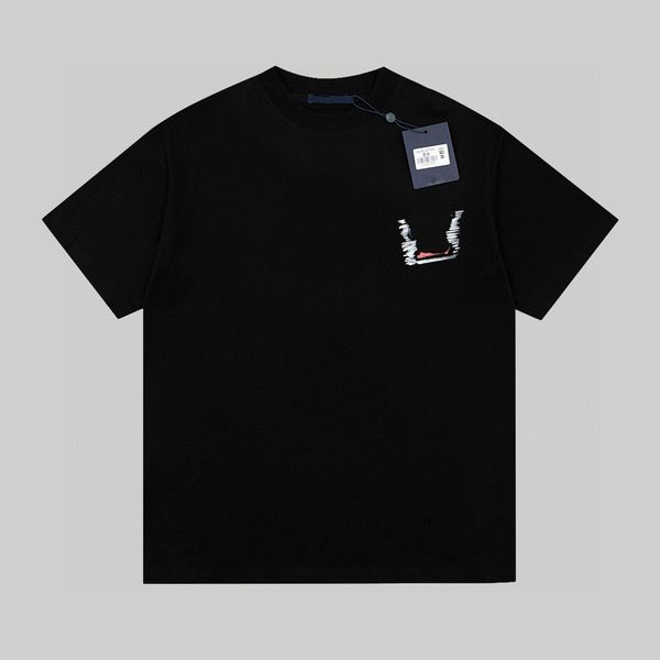 

men's plus tees & polos round neck embroidered and printed polar style summer wear with street pure cotton t-shirts 664, Black
