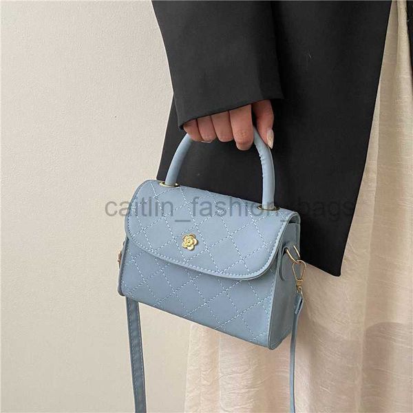 

shoulder bags solid 2023 new leisure and simple bag for women spring and summer fashion lingge portable american crossbody small square bag