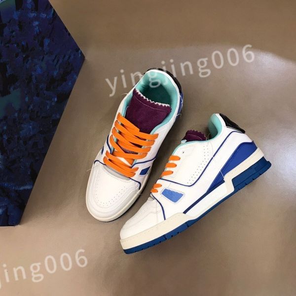 

2023 casual shoes for mens woman trainer men sneakers designer shoes retro black white blue denim leather casual sneaker size 39-44 rd1011