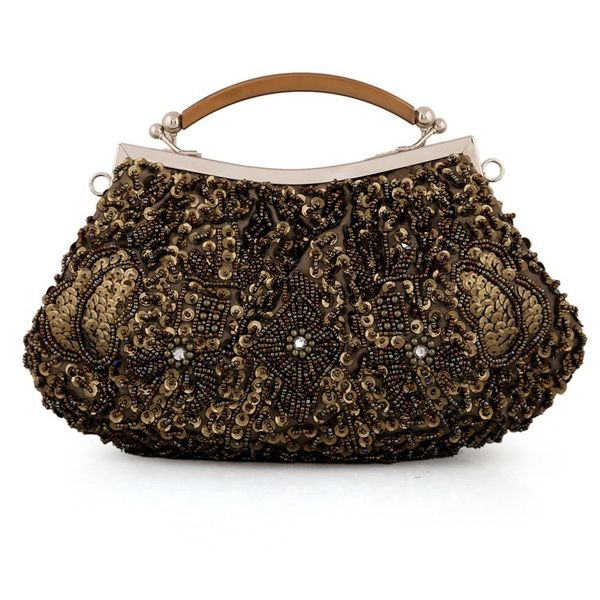 

evening bags vintage sequin beaded handbags for women wedding party bridal clutches bag fashion retro chain crossbody shoulder 230814