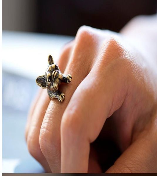 

ocean new fashion 3 color vintage antique hippie chic dog open size ring cute animal ring factory prfine jewelry j011 ps11954278382, Silver