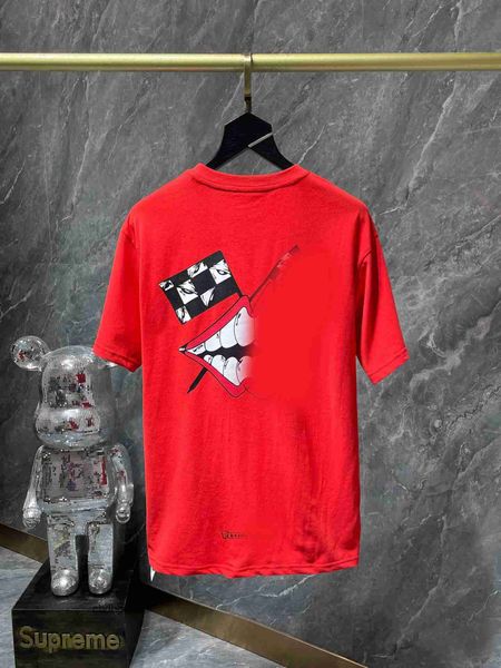 

chromezhearts mens t shirts fashion 2023 tshirts summer ch graffiti red loose casual oversize short-sleeved t-shirt for men women lovers fas, White;black