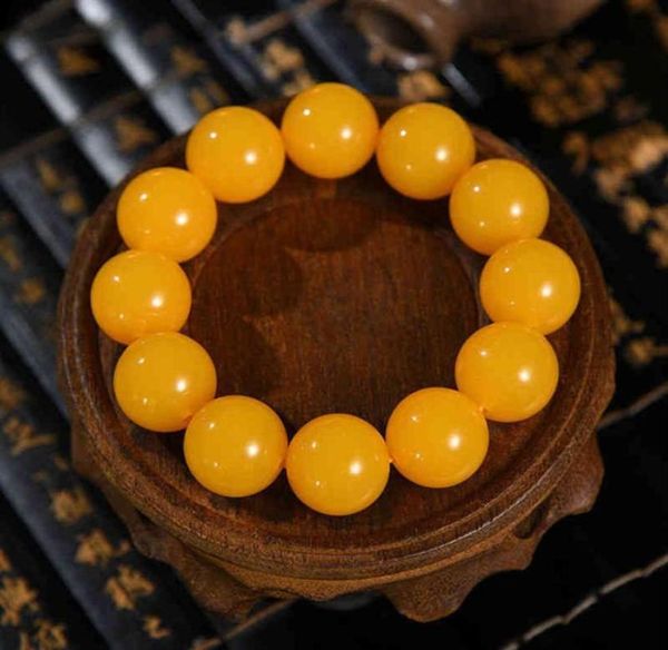 

honey wax loose beads old honey wax hand string single circle bracelet chicken oil yellow men039s and women039s national sty8625352, Golden;silver