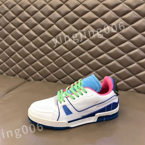 

2023 new luxury casual shoes for mens woman trainer men sneakers designer shoes retro black white blue denim leather casual sneaker size 39-