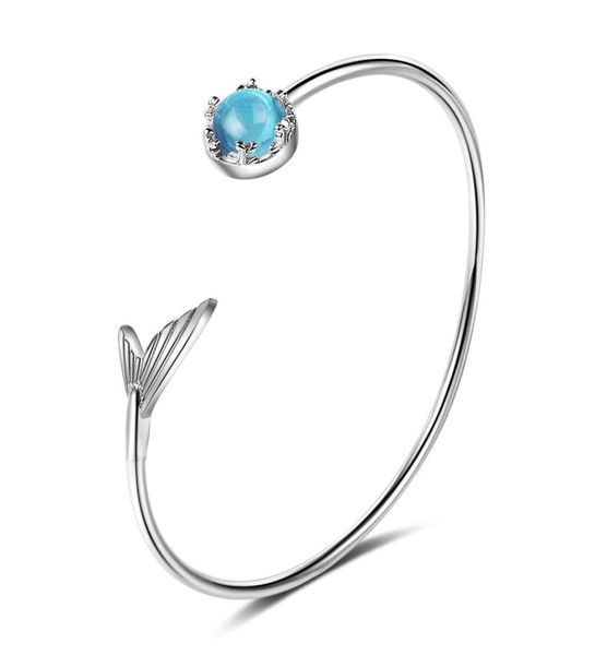 

tb104 tail fish bracelets female super fairy student mermaid tears forest cold wind blue artificial crystal bracelet5746986, Golden;silver