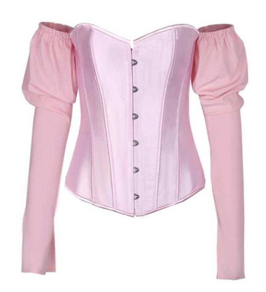 

lolita off the shoulder women laceup vintage steampunk gothic renaissance victorian corset blouse long sleeve shirts wom1653182, White