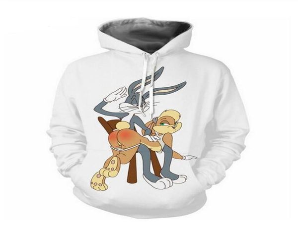 

new fashion harajuku style 3d printing hoodies bugs bunny men women autumn and winter sweatshirt hoodies coats rr03048587840, Black