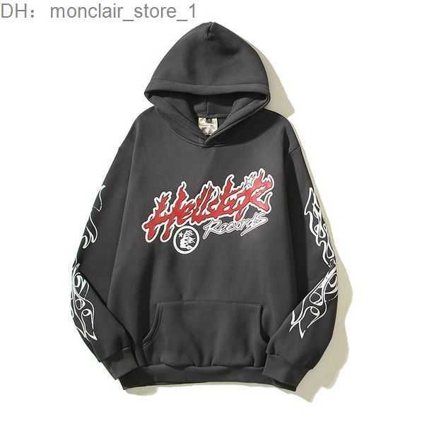 

hellstar hoodie designer hoodie men pullover spiderweb star flash long sleeve street hip-hop sweatshirts blue red grey black white yoga vint