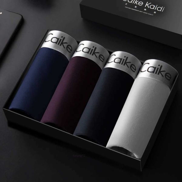 

4pcs/set boxers briefs for men breathable underwear boxer male soft underpants man luxury brand comfortable shorts couple panties yqax 6 lol, Black;white