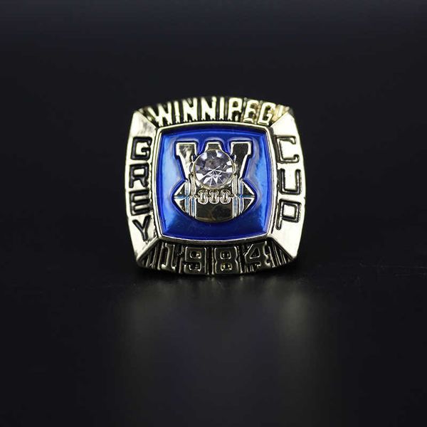 

1984 cfl winnipeg blue bomber football grey cup championship ring, Silver