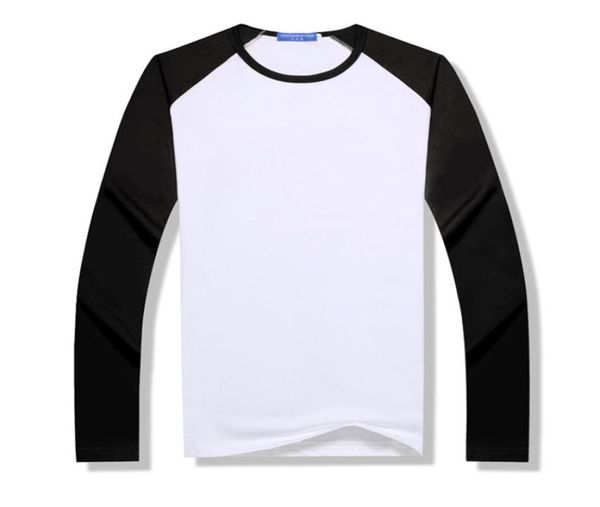 

sublimation blank tshirt thermal heat transfer printing t shirt diy blouse tees for parent child patchwork raglan tshi5854125, White