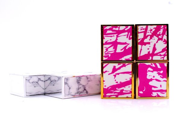 

121mm square plastic beauty lipstick tubeprofessional makeup lip balm storage bottlecosmetic package f4698347256