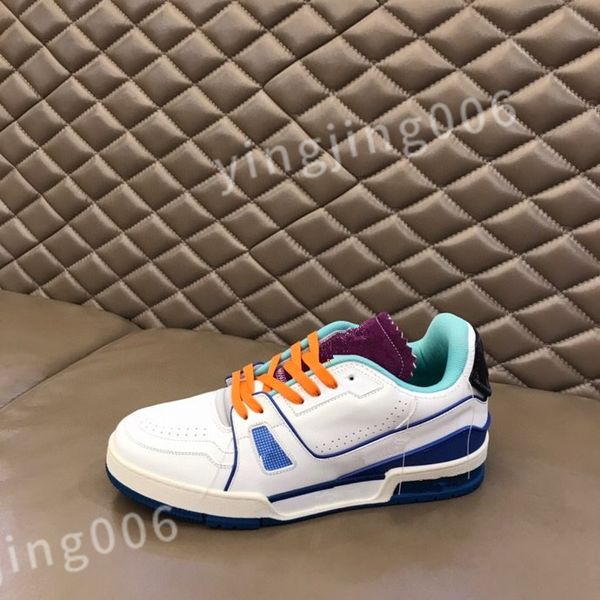 

2023 new casual shoes for mens woman trainer men sneakers designer shoes retro black white blue denim leather casual sneaker size 39-44 rd10