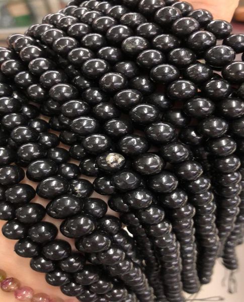 

16inch rare natural shungite set whole round natural beads 6mm 8mm 10mm 12mm for shungite braceletnecklaceearrings6718222, Black