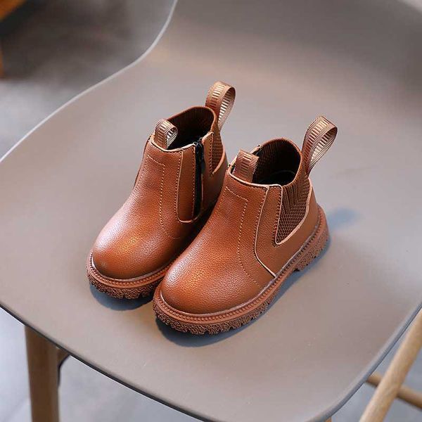 

sneakers children's shoes autumn new children's boots boys and girls fashion zipper ankle boots british style infant sneakers z230, Black;red