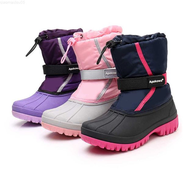 

boots children' winter snow boots for kids girls casual cotton-padded warm shoes boys anti-slip waterproof rubber sole baby plush 2011, Black;grey