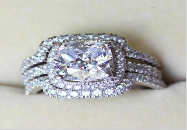 

victoria wieck cushion cut 8mm stone 5a zircon stone 10kt white gold filled lovers 3in1 engagement wedding ring set sz 51189781114736107, Slivery;golden