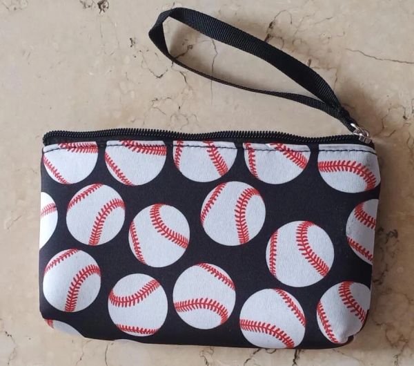 

2021 new outdoor bags baseball softball canvas coin purse travel makeup pouchzz