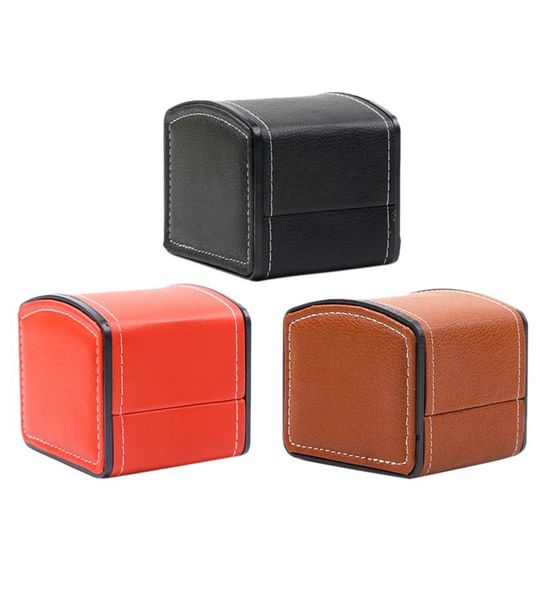 

fashion watch box durable pu leather watches boxes bracelet bangle jewelry display case with pillow3096896, Black;blue