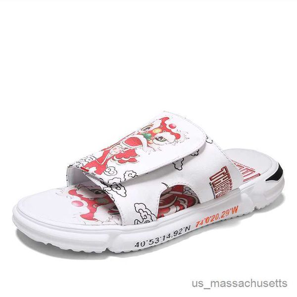 

slipper slippers men' new trend outdoor men' sandals summer sandals outside wear net red national tide chinese style r230815, Black;grey