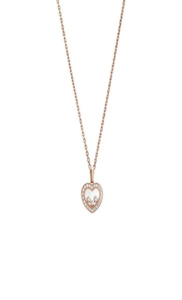 

chopinyang zi same necklace love clavicle chain female smart exquisite peach heart light luxury niche design sense high heart shap5068802, Silver