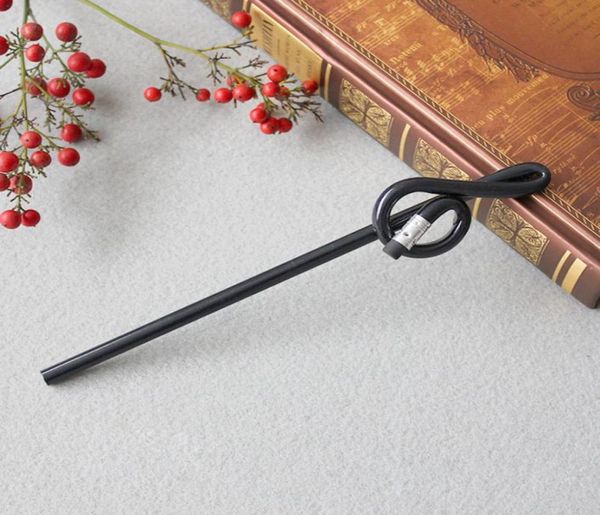 

cute bent pencil treble clef shaped bentcil novelty pencil stationery pencil pack of 7 black4356308
